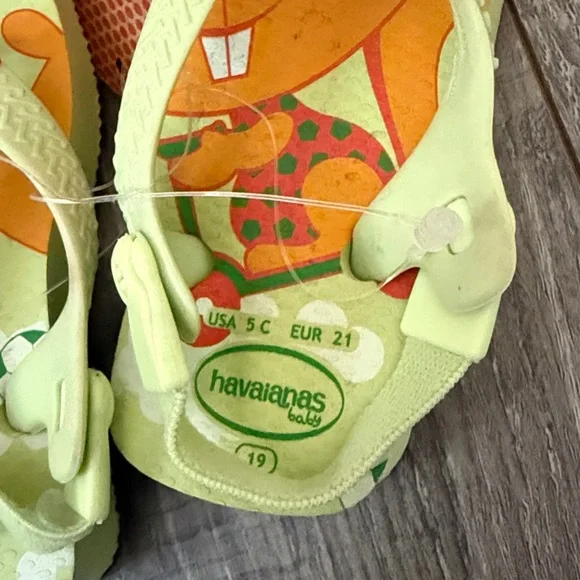 Havaianas Kids Toddler Flip Flops with Animal Print Size 5 NWT - Picture 4 of 4
